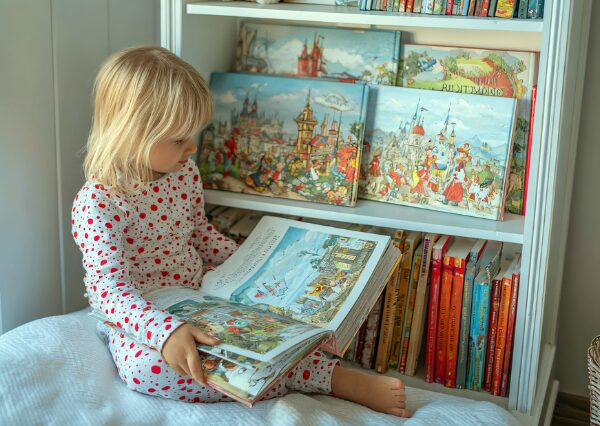 絵本を読む子ども