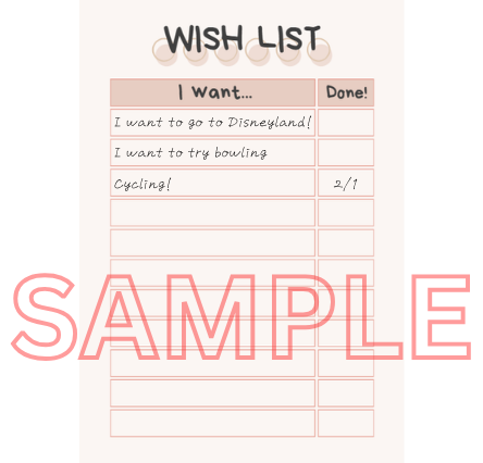 wish list